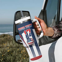 Custom United States Basketball Tumbler With Handle USA Eagle Mascot Style