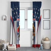 Custom United States Basketball Window Curtain USA Eagle Mascot Style