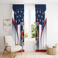 Custom United States Basketball Window Curtain USA Eagle Mascot Style