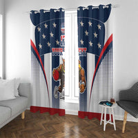 Custom United States Basketball Window Curtain USA Eagle Mascot Style