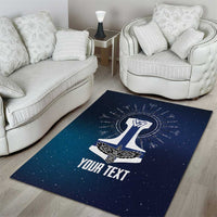 Personalized Finland Drakkar Vikings Area Rug Suomi Flag Viking Thor Runes