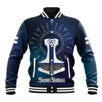 Personalized Finland Drakkar Vikings Baseball Jacket Suomi Flag Viking Thor Runes