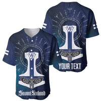 Personalized Finland Drakkar Vikings Baseball Jersey Suomi Flag Viking Thor Runes