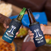 Personalized Finland Drakkar Vikings 4 in 1 Can Cooler Tumbler Suomi Flag Viking Thor Runes