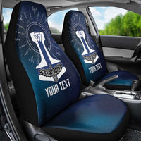 Personalized Finland Drakkar Vikings Car Seat Cover Suomi Flag Viking Thor Runes
