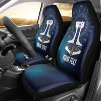 Personalized Finland Drakkar Vikings Car Seat Cover Suomi Flag Viking Thor Runes