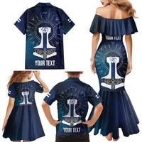 Personalized Finland Drakkar Vikings Family Matching Mermaid Dress and Hawaiian Shirt Suomi Flag Viking Thor Runes