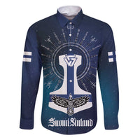 Personalized Finland Drakkar Vikings Family Matching Short Sleeve Bodycon Dress and Hawaiian Shirt Suomi Flag Viking Thor Runes