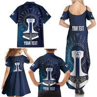 Personalized Finland Drakkar Vikings Family Matching Summer Maxi Dress and Hawaiian Shirt Suomi Flag Viking Thor Runes