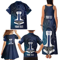 Personalized Finland Drakkar Vikings Family Matching Tank Maxi Dress and Hawaiian Shirt Suomi Flag Viking Thor Runes
