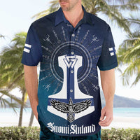 Personalized Finland Drakkar Vikings Hawaiian Shirt Suomi Flag Viking Thor Runes