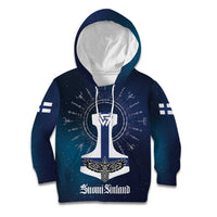 Personalized Finland Drakkar Vikings Kid Hoodie Suomi Flag Viking Thor Runes