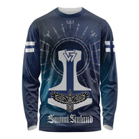 Personalized Finland Drakkar Vikings Long Sleeve Shirt Suomi Flag Viking Thor Runes