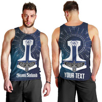 Personalized Finland Drakkar Vikings Men Tank Top Suomi Flag Viking Thor Runes