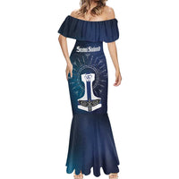 Personalized Finland Drakkar Vikings Mermaid Dress Suomi Flag Viking Thor Runes