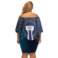 Personalized Finland Drakkar Vikings Off Shoulder Short Dress Suomi Flag Viking Thor Runes