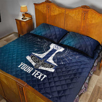 Personalized Finland Drakkar Vikings Quilt Bed Set Suomi Flag Viking Thor Runes
