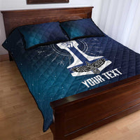 Personalized Finland Drakkar Vikings Quilt Bed Set Suomi Flag Viking Thor Runes
