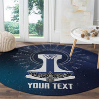 Personalized Finland Drakkar Vikings Round Carpet Suomi Flag Viking Thor Runes