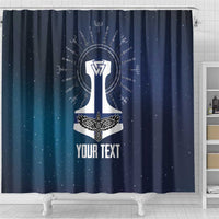 Personalized Finland Drakkar Vikings Shower Curtain Suomi Flag Viking Thor Runes