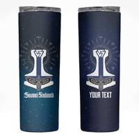 Personalized Finland Drakkar Vikings Skinny Tumbler Suomi Flag Viking Thor Runes