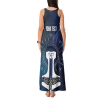 Personalized Finland Drakkar Vikings Tank Maxi Dress Suomi Flag Viking Thor Runes