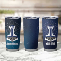 Personalized Finland Drakkar Vikings Tumbler Cup Suomi Flag Viking Thor Runes