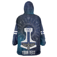 Personalized Finland Drakkar Vikings Wearable Blanket Hoodie Suomi Flag Viking Thor Runes