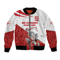 Custom England Field Hockey Champions Bomber Jacket Old Georgians Hockey Club Sporty Style
