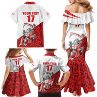 Custom England Field Hockey Champions Family Matching Mermaid Dress and Hawaiian Shirt Old Georgians Hockey Club Sporty Style