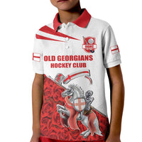 Custom England Field Hockey Champions Kid Polo Shirt Old Georgians Hockey Club Sporty Style