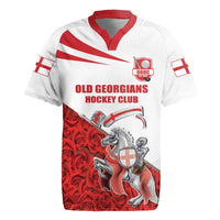Custom England Field Hockey Champions Rugby Jersey Old Georgians Hockey Club Sporty Style