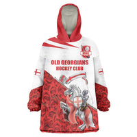 Custom England Field Hockey Champions Wearable Blanket Hoodie Old Georgians Hockey Club Sporty Style