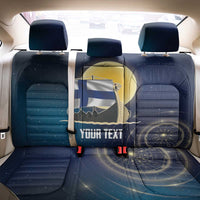 Personalized Finland Drakkar Vikings Back Car Seat Cover Longships with Vegvisir