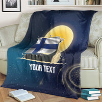 Personalized Finland Drakkar Vikings Blanket Longships with Vegvisir