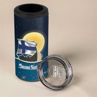 Personalized Finland Drakkar Vikings 4 in 1 Can Cooler Tumbler Longships with Vegvisir