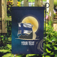 Personalized Finland Drakkar Vikings Garden Flag Longships with Vegvisir