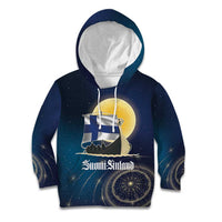 Personalized Finland Drakkar Vikings Kid Hoodie Longships with Vegvisir