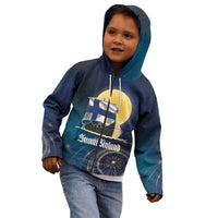 Personalized Finland Drakkar Vikings Kid Hoodie Longships with Vegvisir