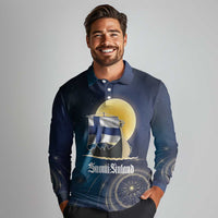 Personalized Finland Drakkar Vikings Long Sleeve Polo Shirt Longships with Vegvisir