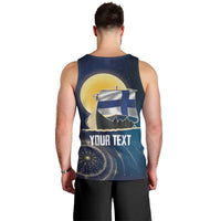 Personalized Finland Drakkar Vikings Men Tank Top Longships with Vegvisir