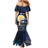 Personalized Finland Drakkar Vikings Mermaid Dress Longships with Vegvisir