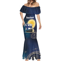 Personalized Finland Drakkar Vikings Mermaid Dress Longships with Vegvisir