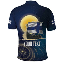 Personalized Finland Drakkar Vikings Polo Shirt Longships with Vegvisir
