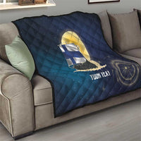 Personalized Finland Drakkar Vikings Quilt Longships with Vegvisir