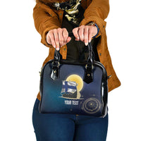 Personalized Finland Drakkar Vikings Shoulder Handbag Longships with Vegvisir