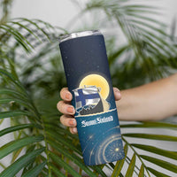 Personalized Finland Drakkar Vikings Skinny Tumbler Longships with Vegvisir