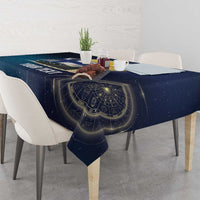 Personalized Finland Drakkar Vikings Tablecloth Longships with Vegvisir