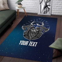 Personalized Finland Drakkar Vikings Area Rug Suomi Viking Warrior