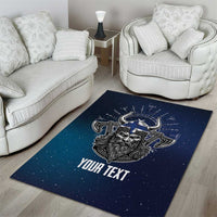 Personalized Finland Drakkar Vikings Area Rug Suomi Viking Warrior